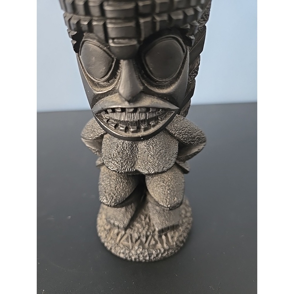 Coco Joes Kanaloa Ancient Polynesian Black Lava Tiki Statue Hawaii‎ 8" - Picture 7 of 9